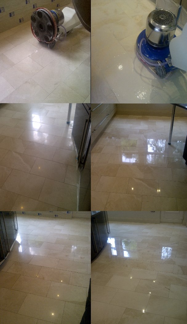 We polish marble floors