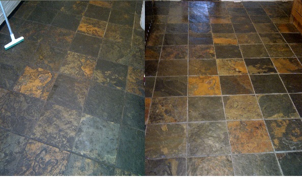 Slate floor cleaning in Warwickshire